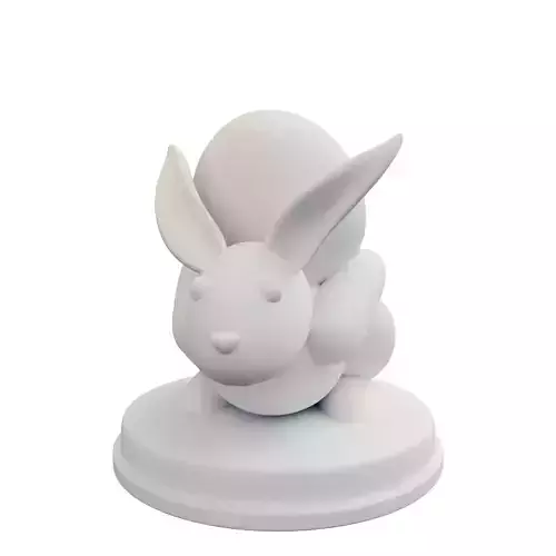 Rabbit Holding Egg 3D print model