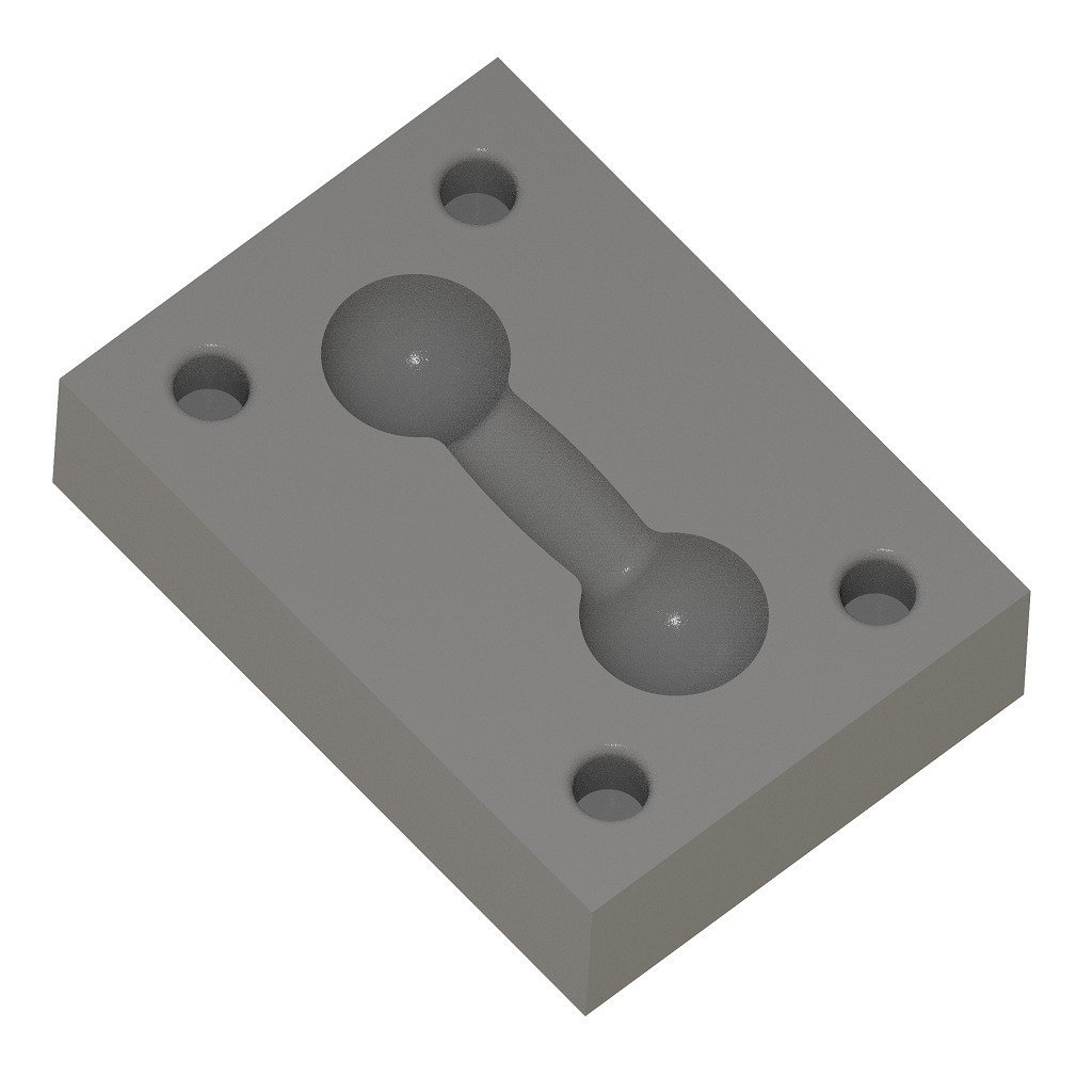 Chocolate Mold Dumbbell 3D print model_3