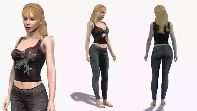 Stylish 3D Female Model
