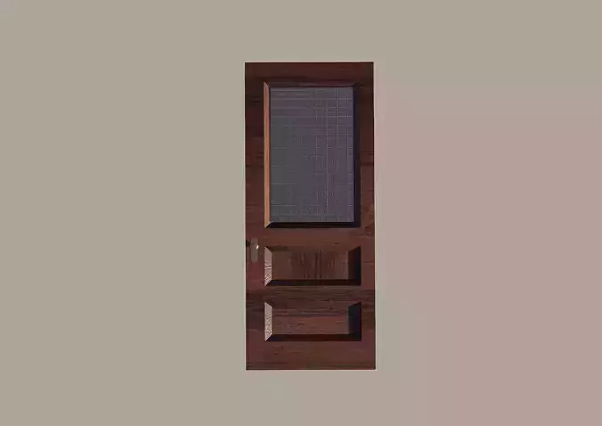 Wooden Door Free 3D model