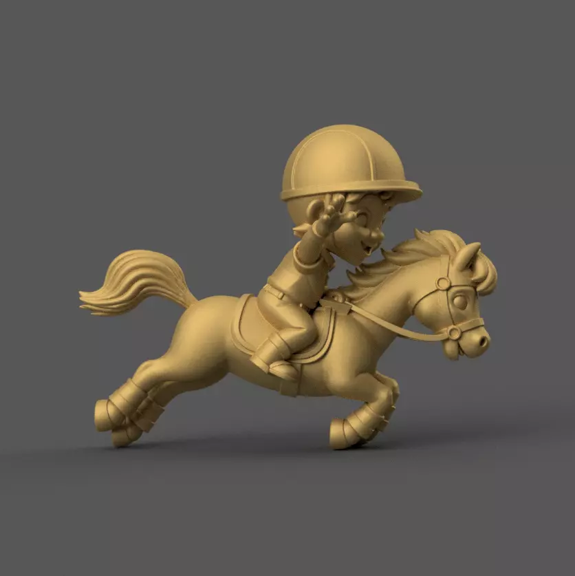 Fun 3D Pony Model for Kids Perfect Desk Decor without base 3D print model