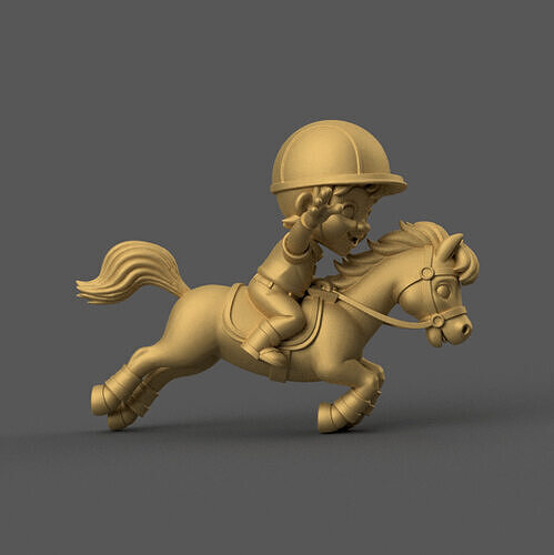 Fun 3D Pony Model for Kids  Perfect Desk Decor without base 3D print model
