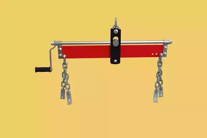 LOAD LEVELER ENGINE HOIST LIFT CRANE BALANCER ENGINE CHAINS HOOK 3D model