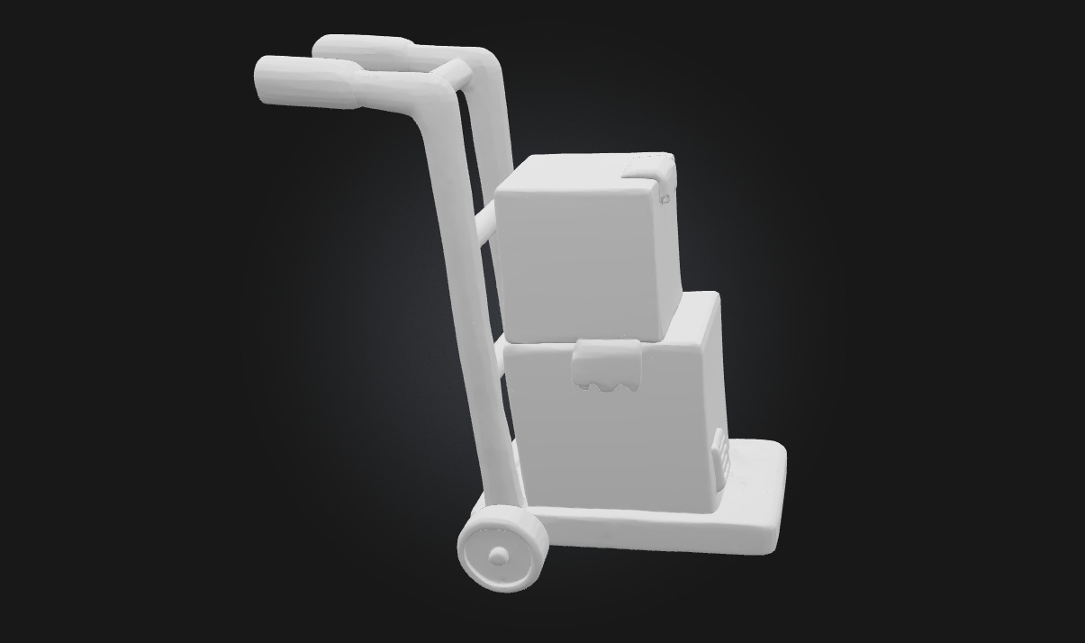 Hand Truck with Boxes Essential Asset for Industrial 3D model_10