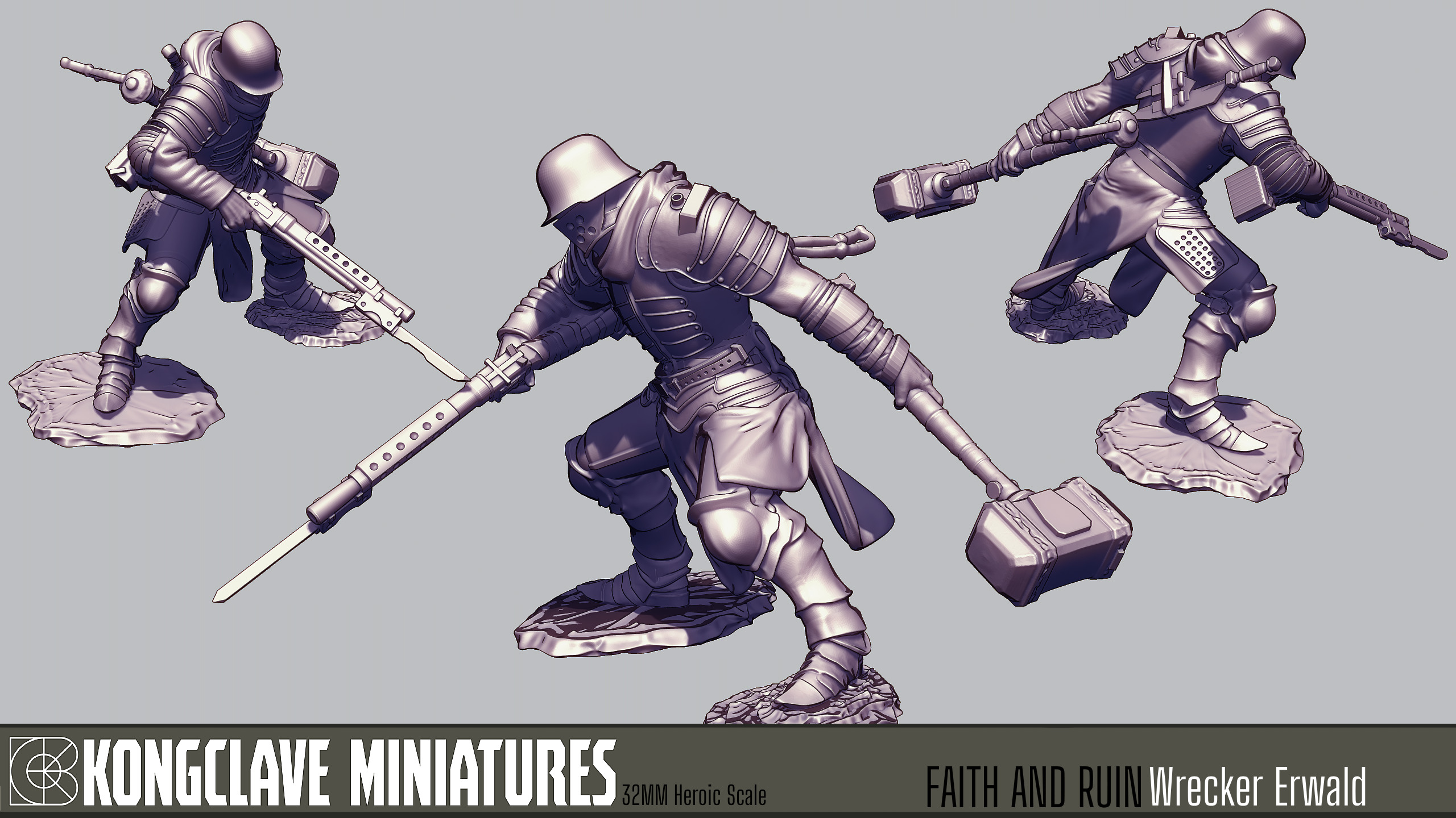 Wrecker Erwald - Zug 7 Warband - Shocktroooper  3D print model_3