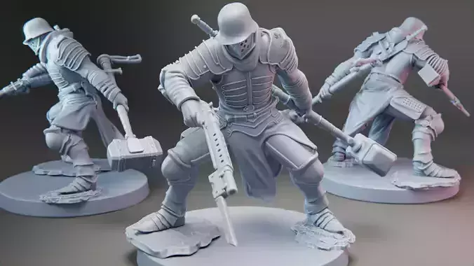 Wrecker Erwald - Zug 7 Warband - Shocktroooper  3D print model