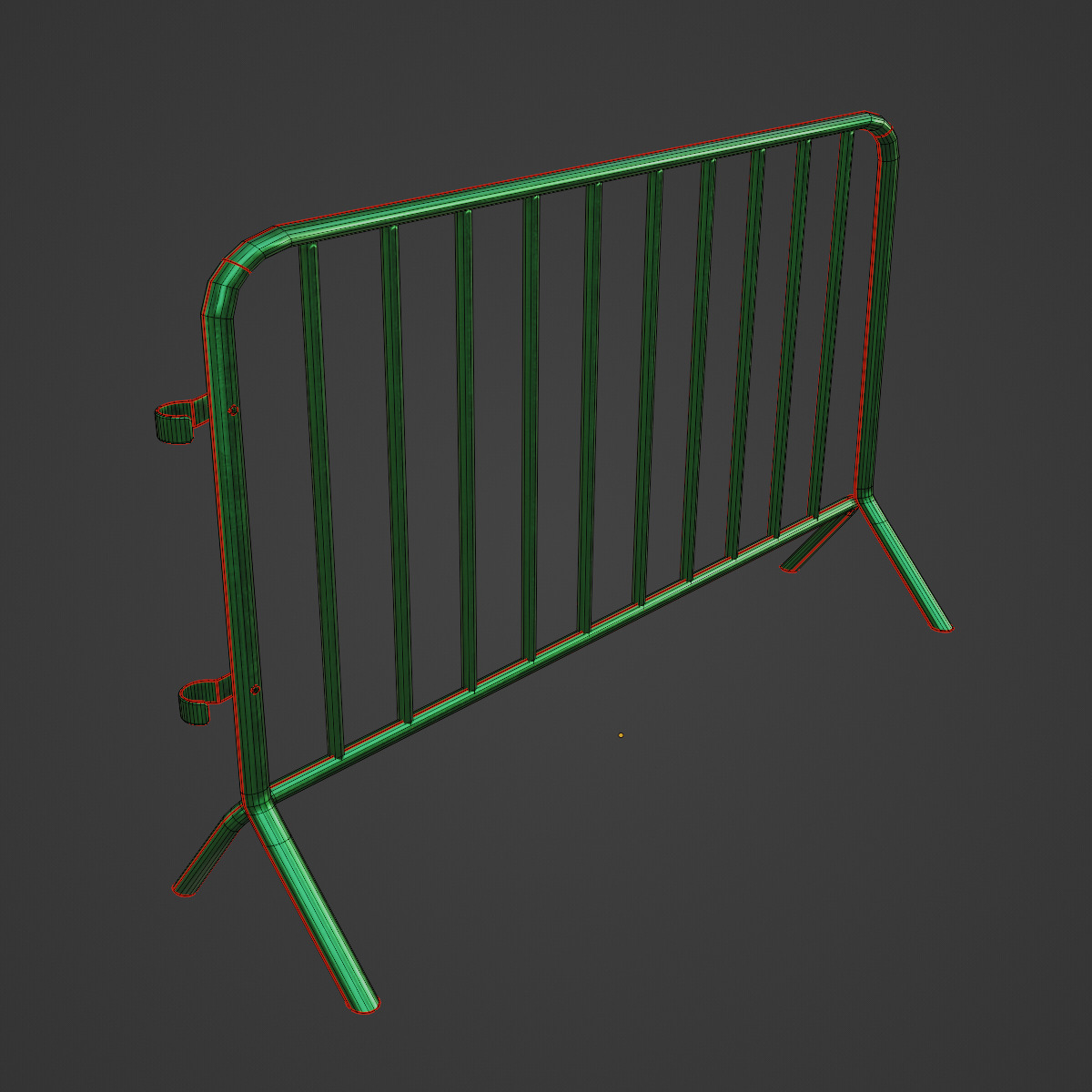 Fence Barrier 05 Low-poly 3D model_7