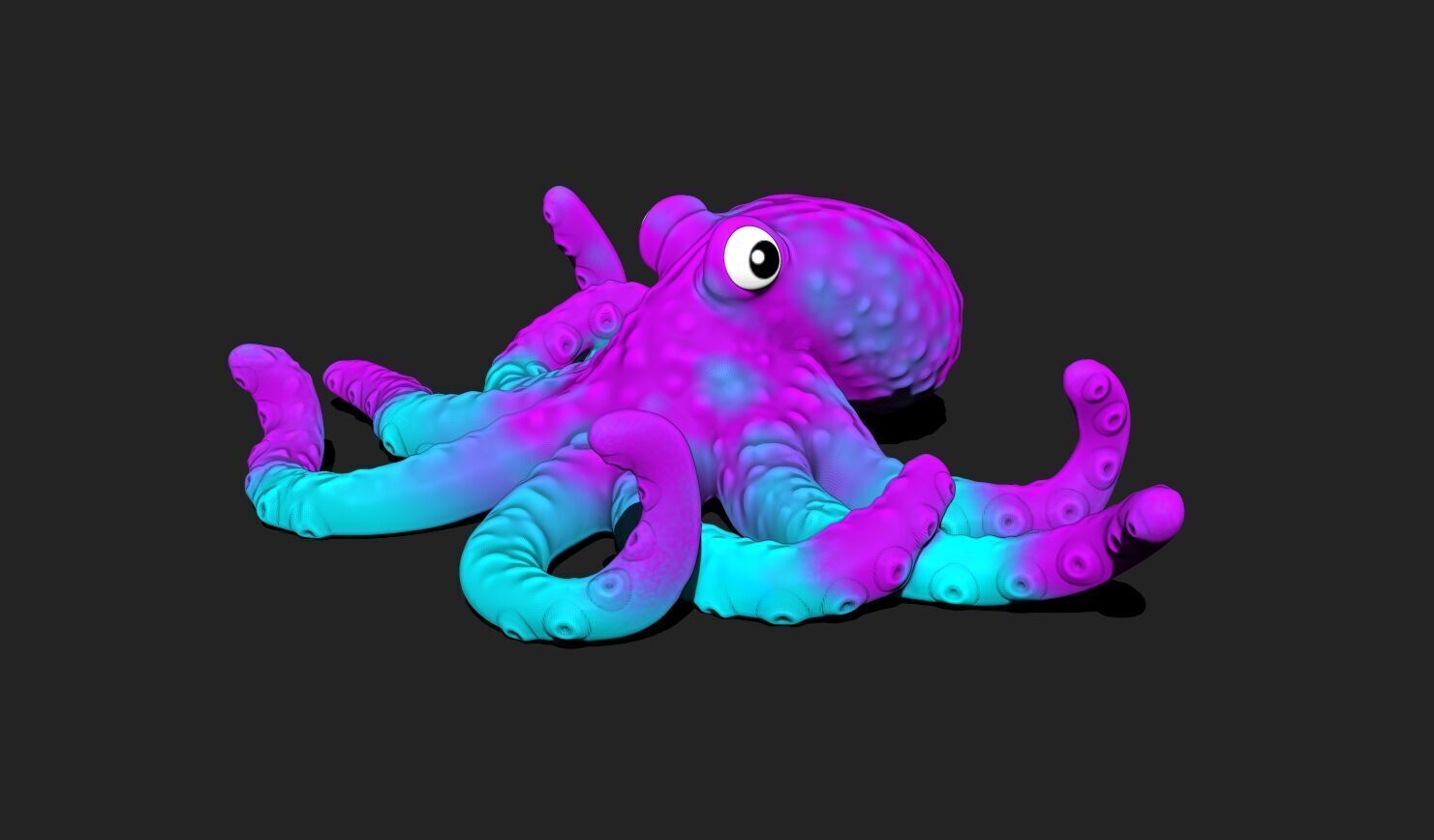 3D Printable Octopus Model STL - 3D Printable Sea Creature 3D print model_2
