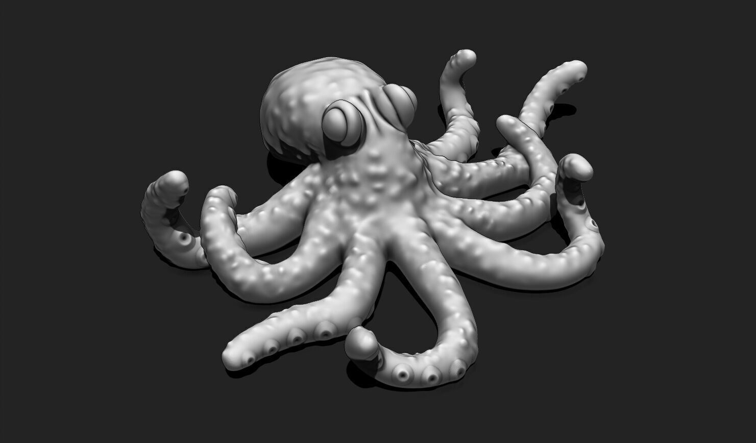 3D Printable Octopus Model STL - 3D Printable Sea Creature 3D print model_1