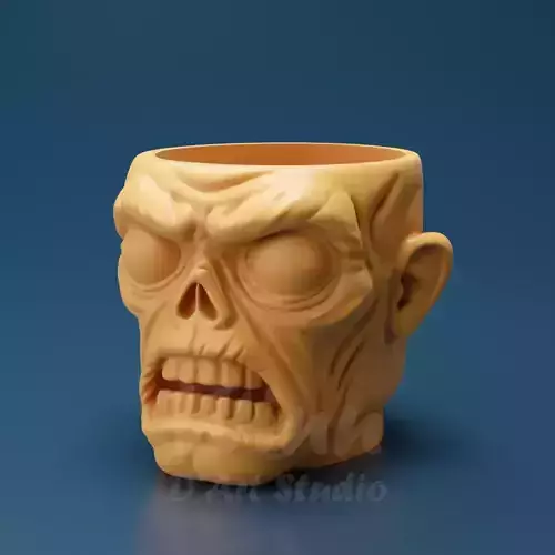 Zombie Head Planter 3D Printable STL File