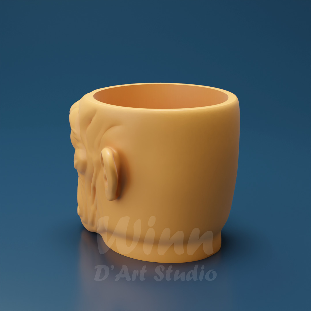 Zombie Head Planter 3D Printable STL File 3D print model_7