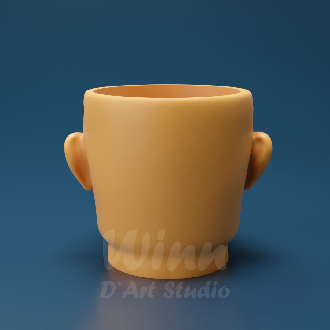 Zombie Head Planter 3D Printable STL File 3D print model_4