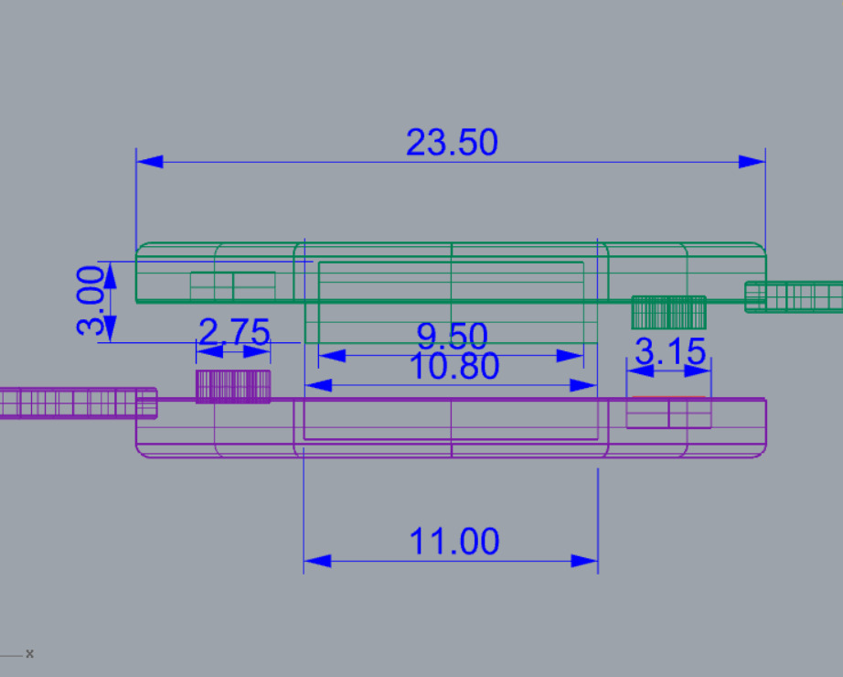 Modern Geometric Hex Magnetic Clasp Lock for Statement Jewelry 3D print model_3