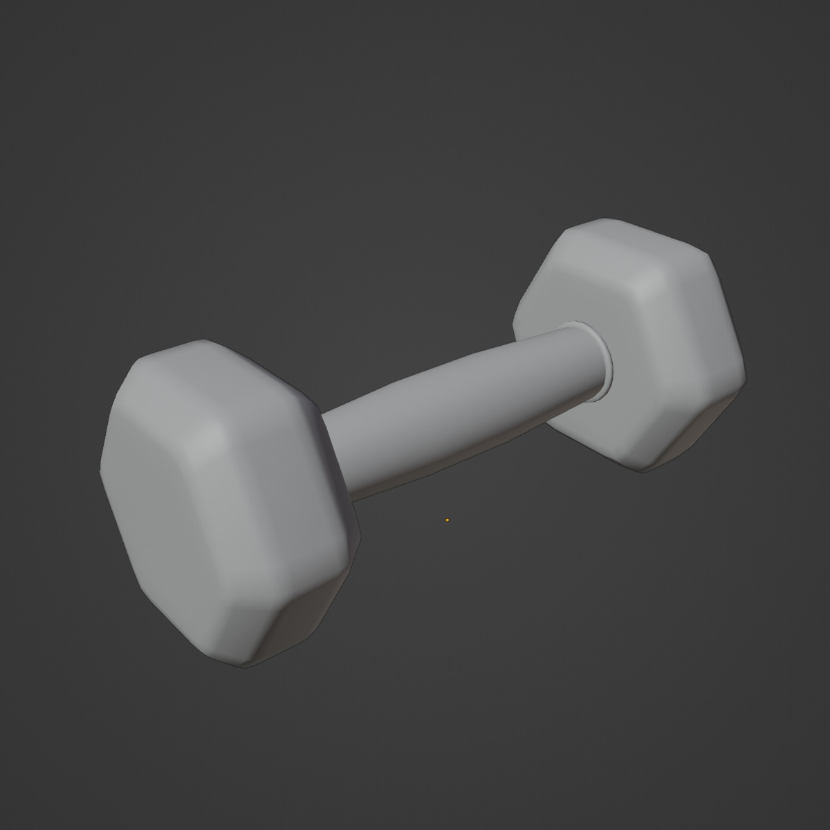 Rubber Dumbbell 05 Low-poly 3D model_9