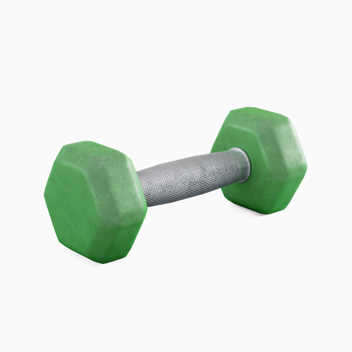 Rubber Dumbbell 05 Low-poly 3D model_3