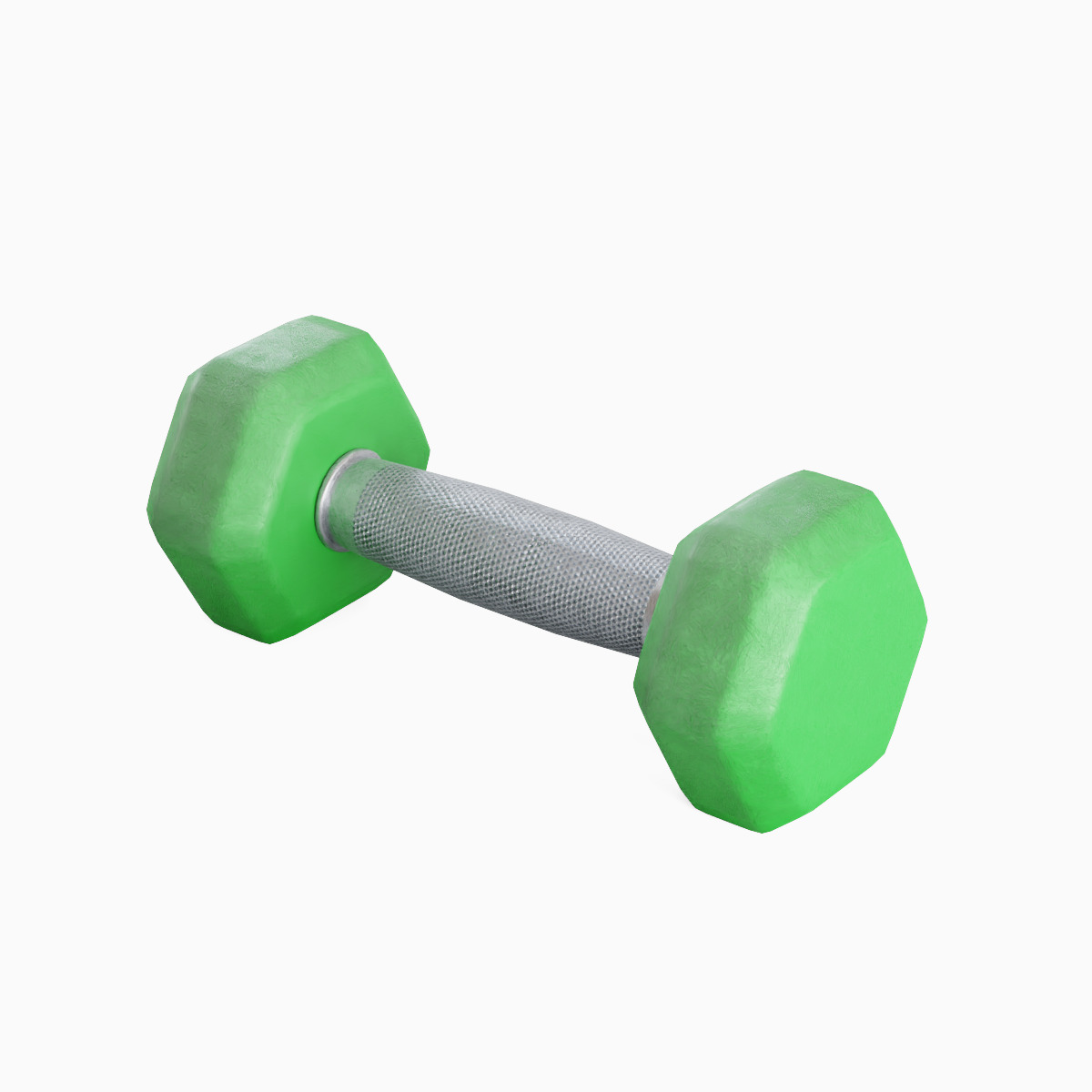 Rubber Dumbbell 05 Low-poly 3D model_4