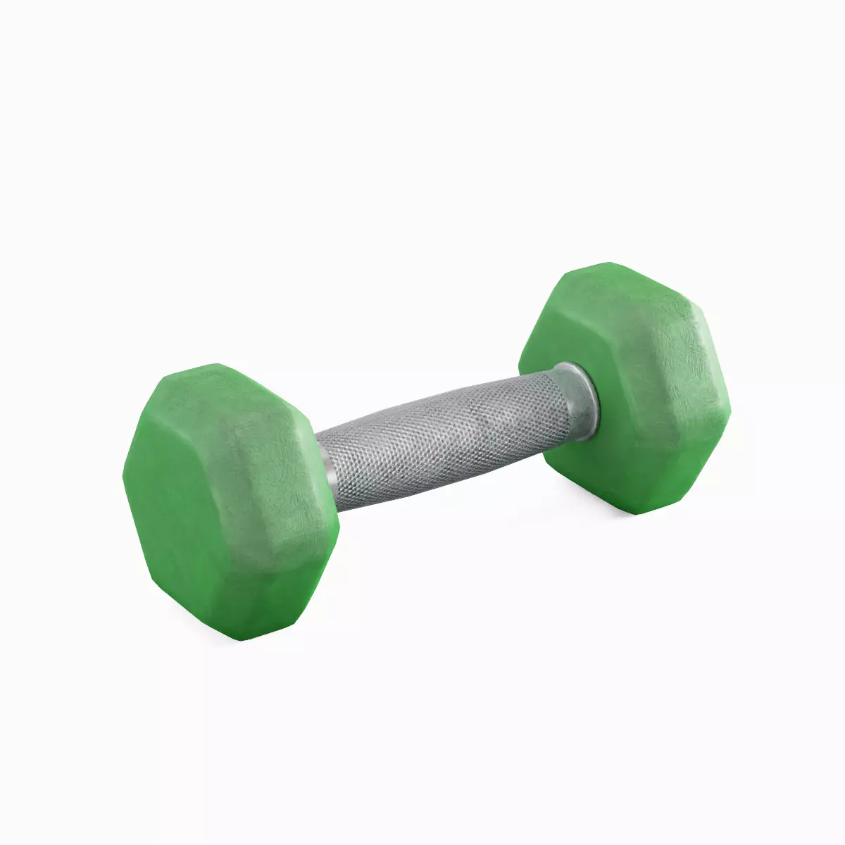Rubber Dumbbell 05 Low-poly 3D model_0