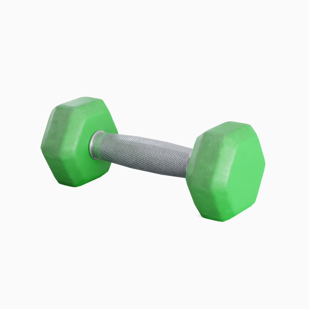 Rubber Dumbbell 05 Low-poly 3D model_1