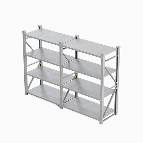 Steel Shelf 02 Low-poly 3D model