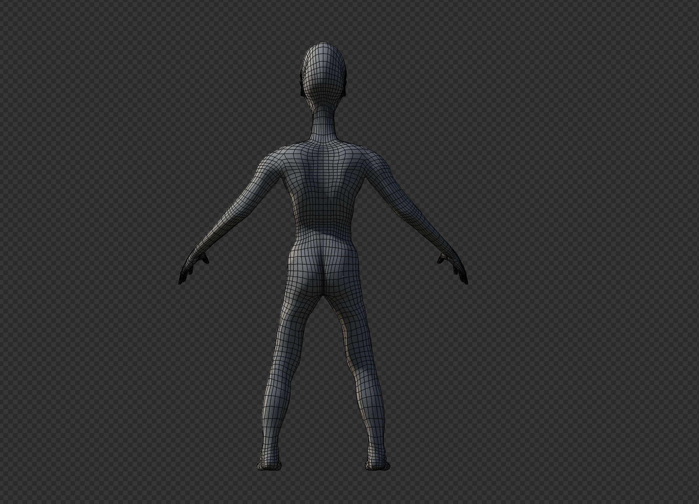 Alien Hybrid Low-poly 3D model_11