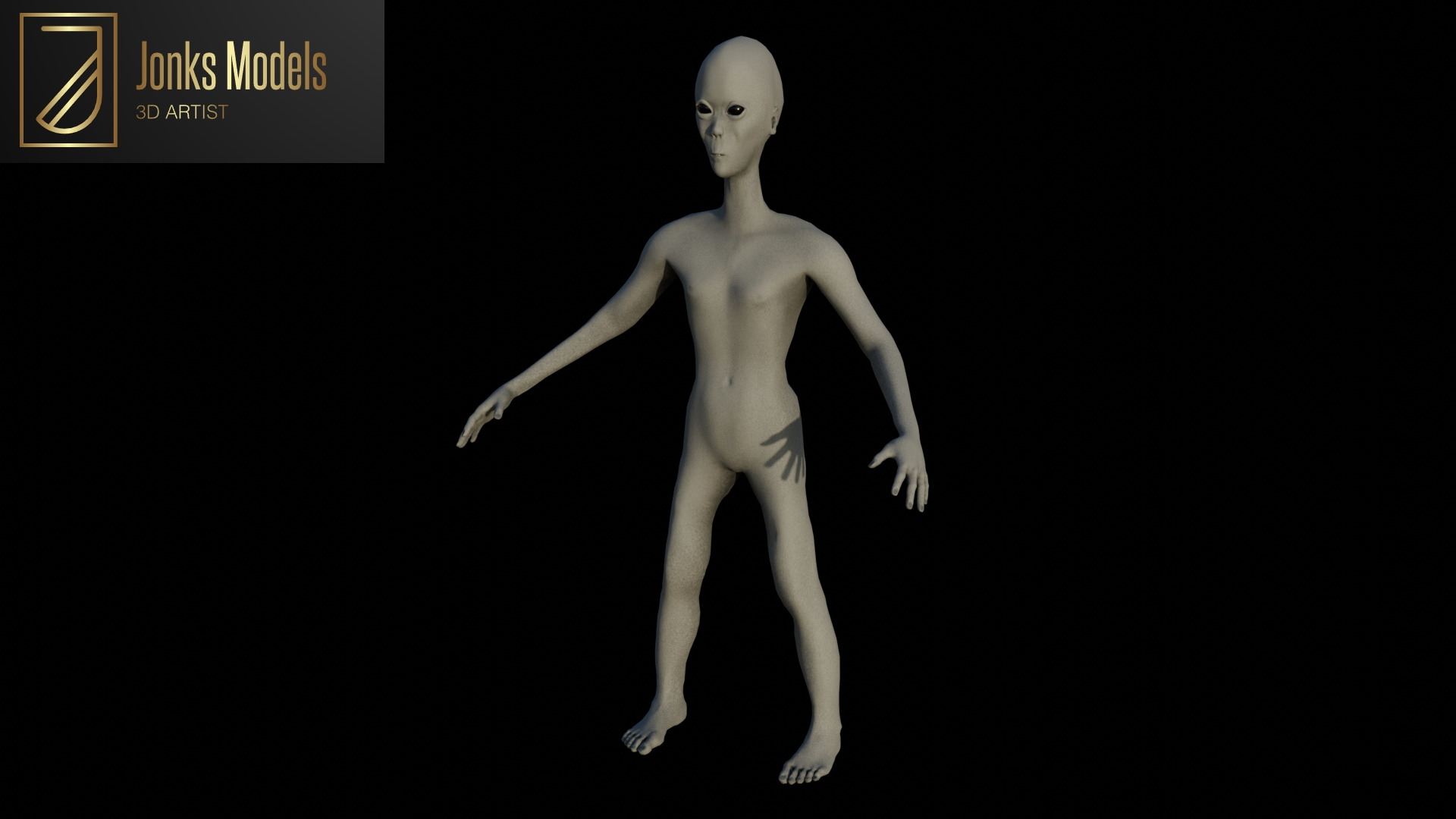 Alien Hybrid Low-poly 3D model_3