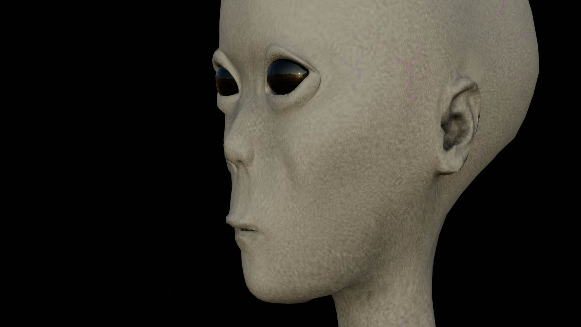 Alien Hybrid Low-poly 3D model_7