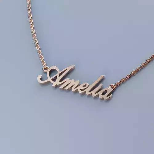 Name Pendant Necklace Amelia