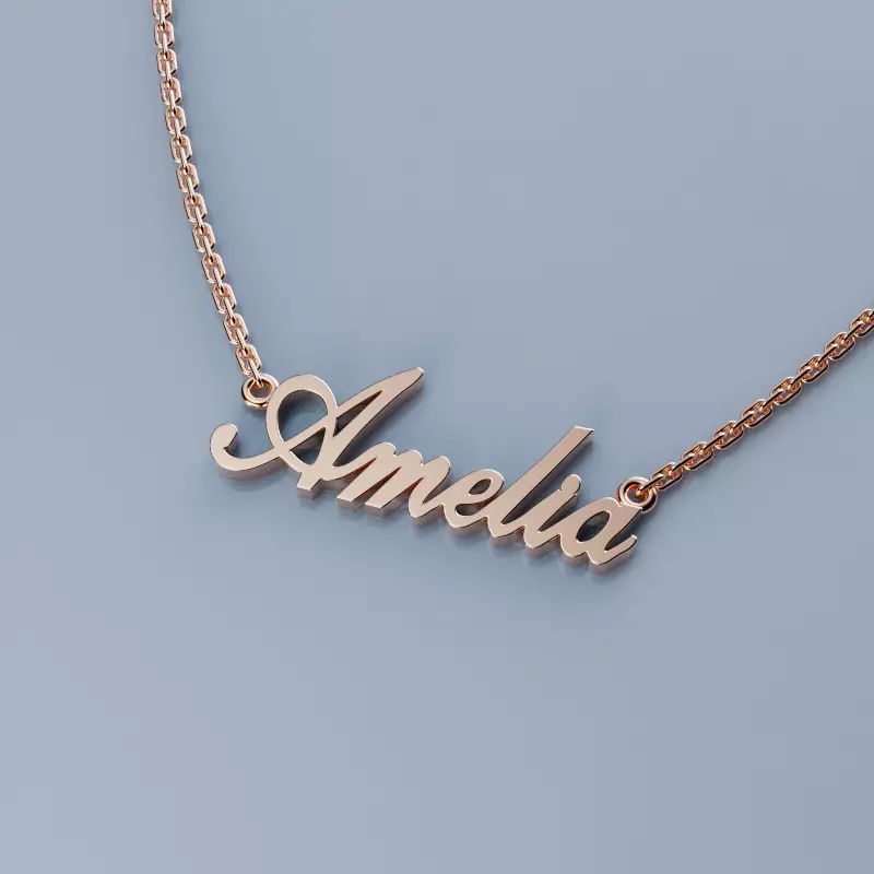 Name Pendant Necklace Amelia 3D print model