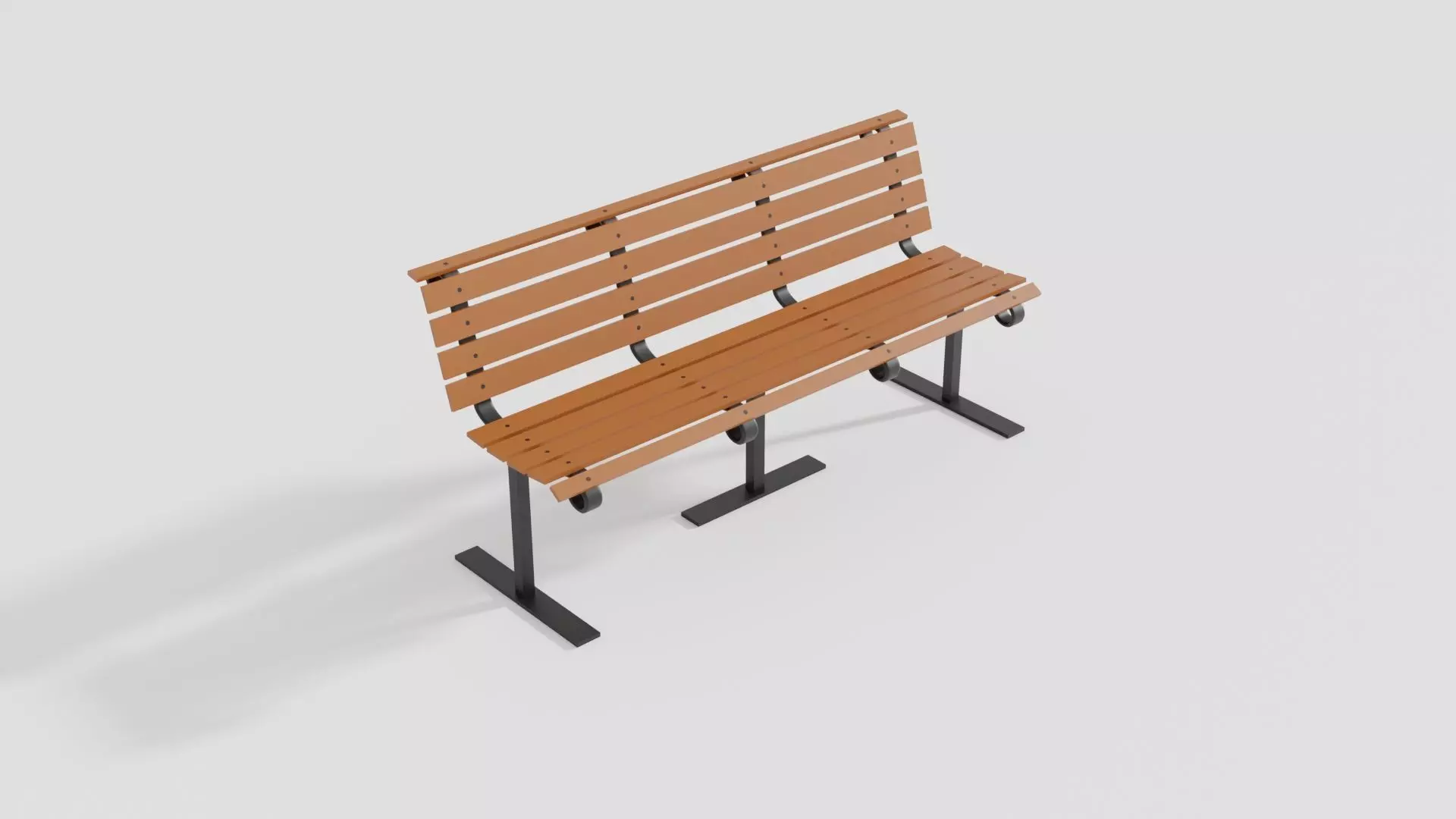 Park Bench Outdoor Low-poly 3D model