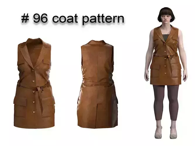 96 coat for women 3D print model