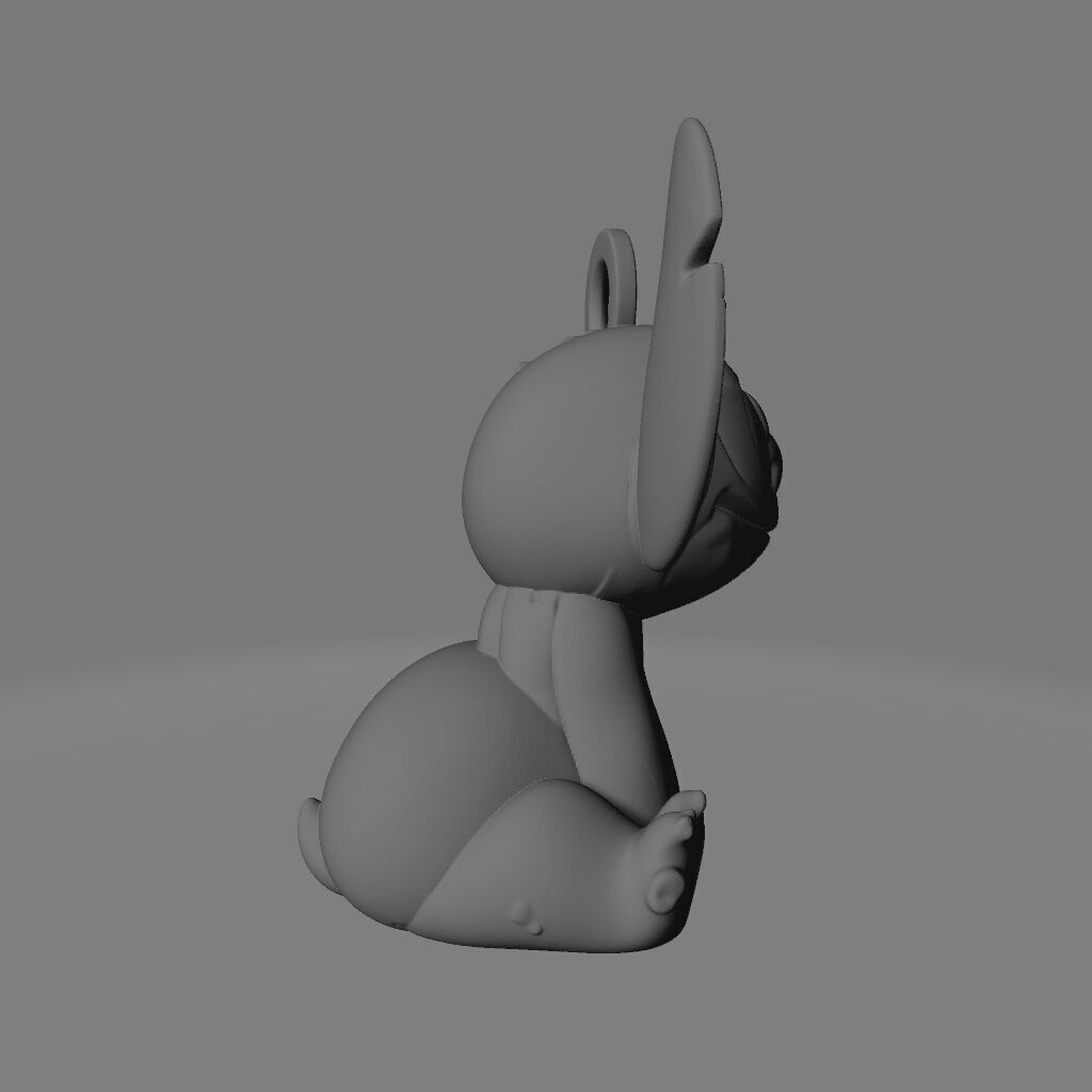 Stitch Keychain 3D print model_2