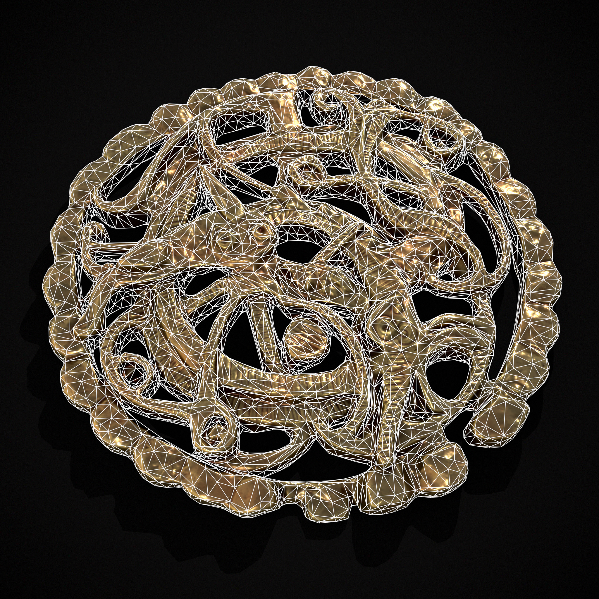 Anglo Saxon Medallion Low-poly 3D model_16