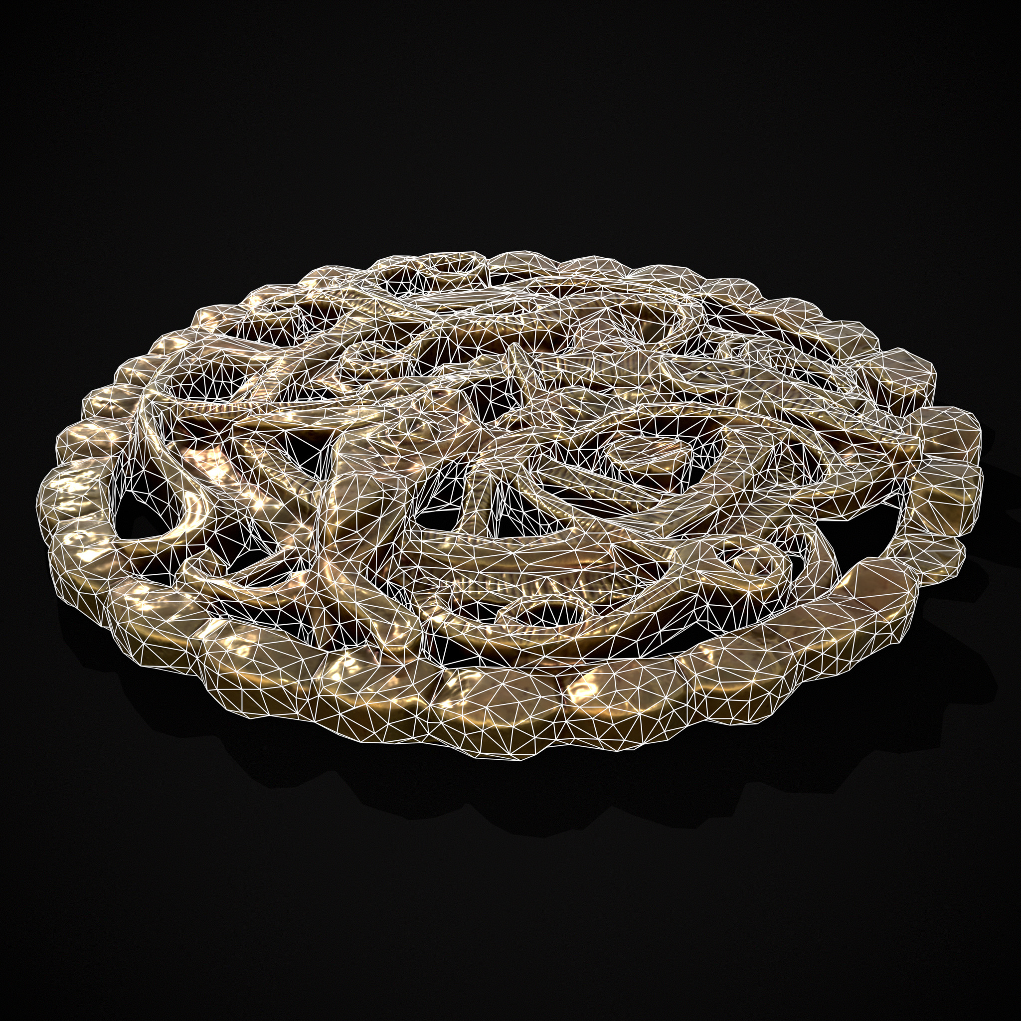 Anglo Saxon Medallion Low-poly 3D model_6