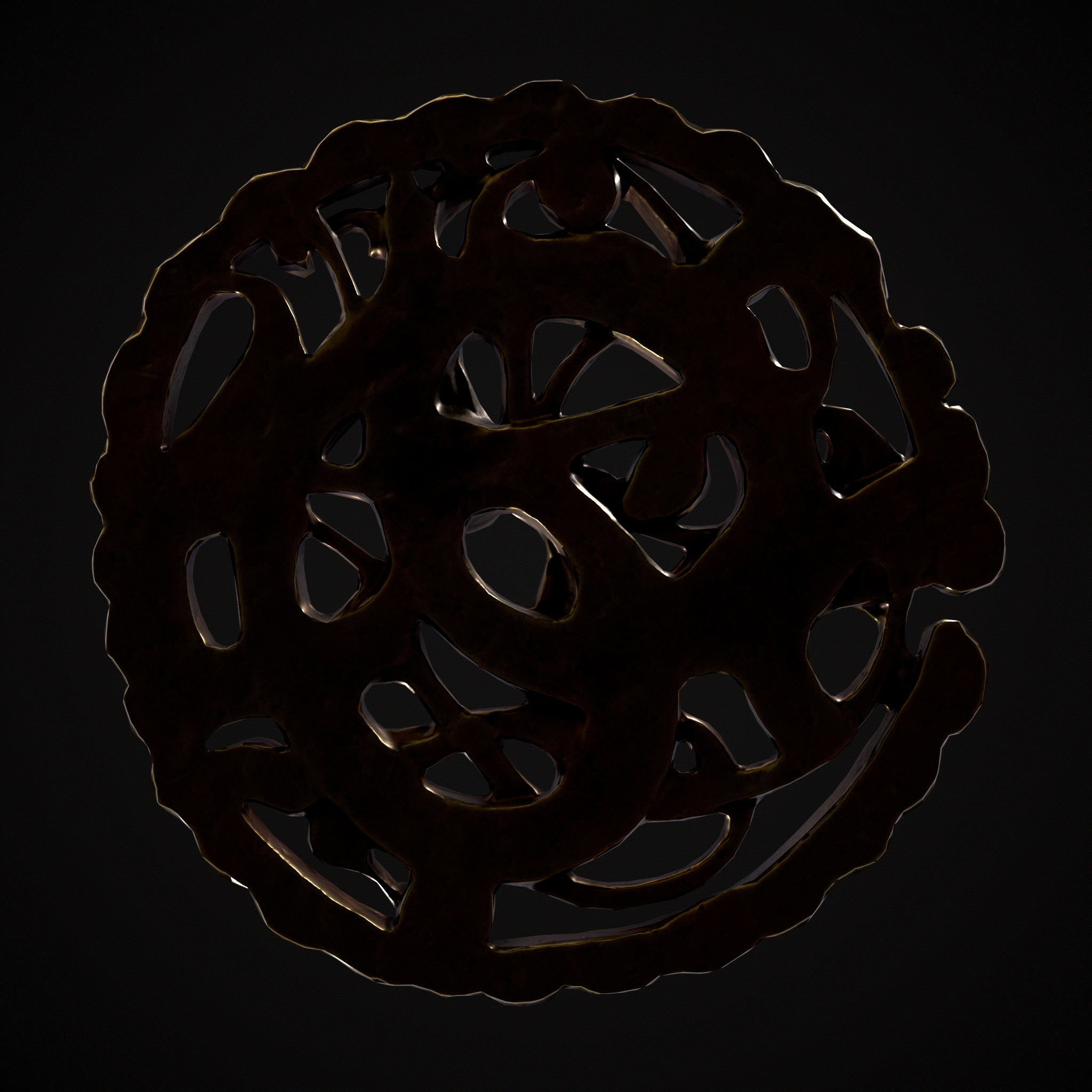 Anglo Saxon Medallion Low-poly 3D model_11
