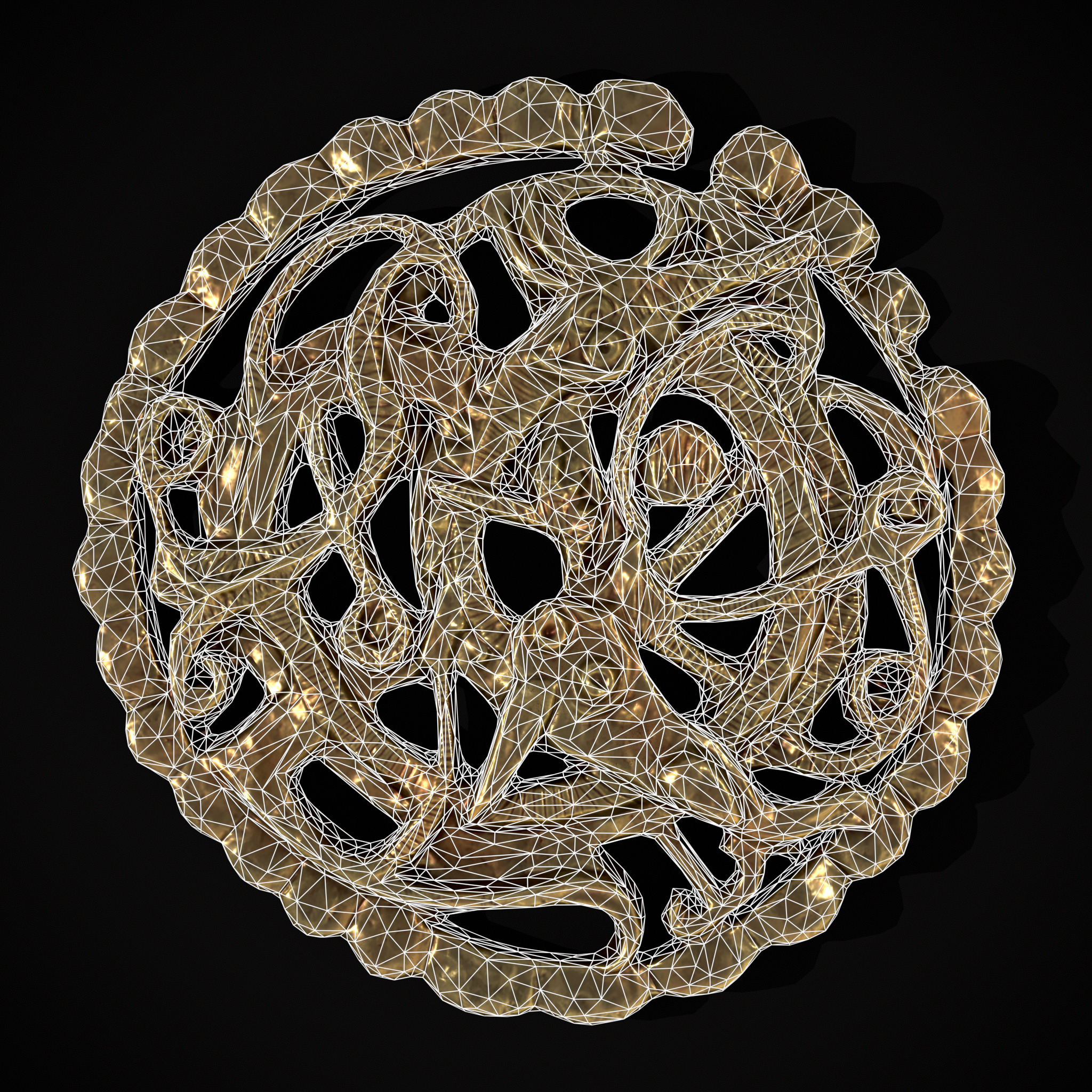 Anglo Saxon Medallion Low-poly 3D model_4