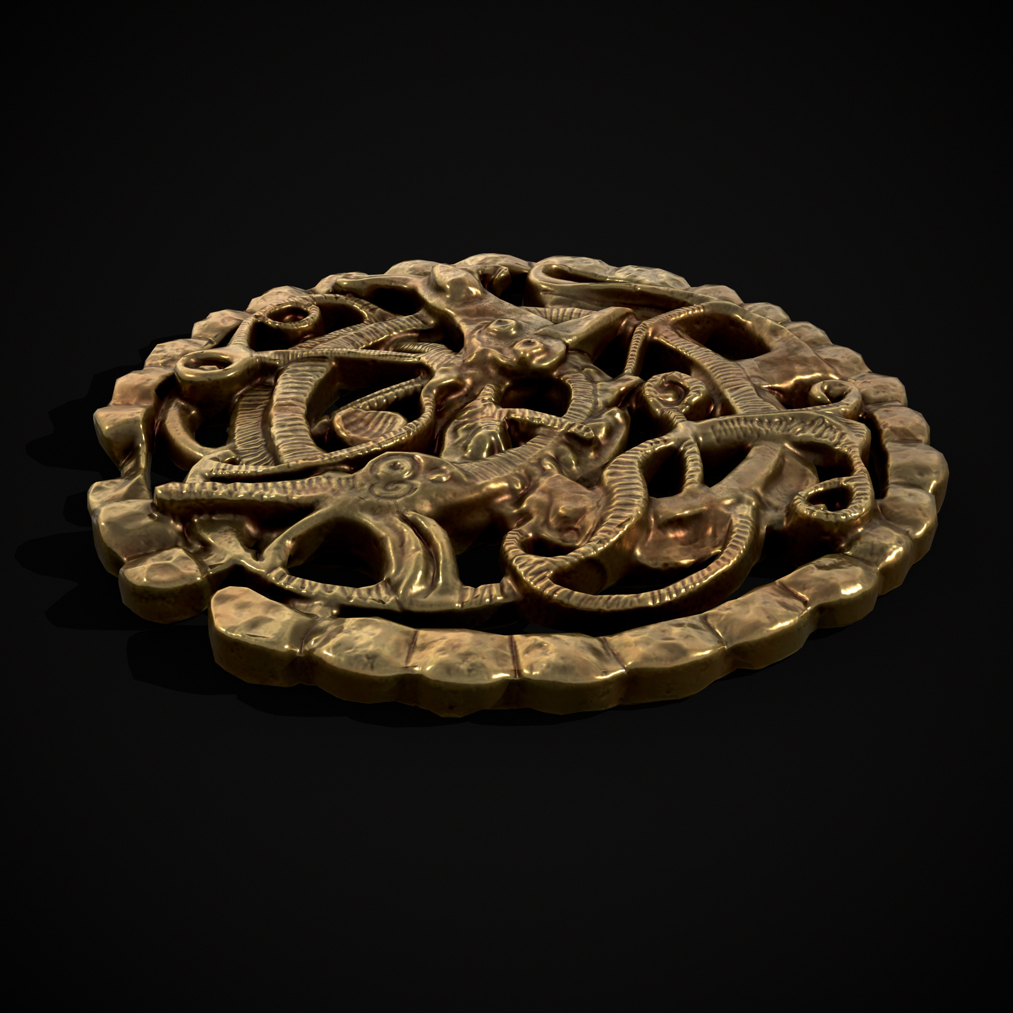 Anglo Saxon Medallion Low-poly 3D model_17