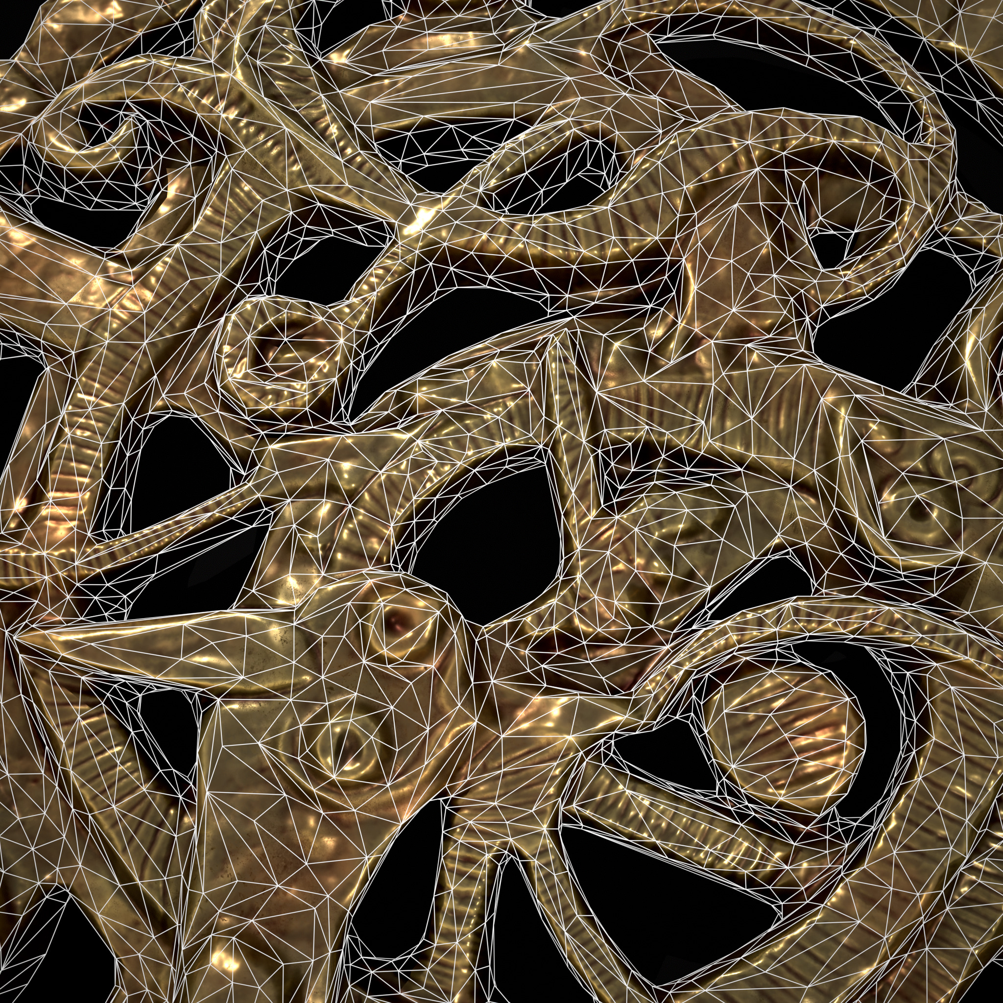 Anglo Saxon Medallion Low-poly 3D model_8