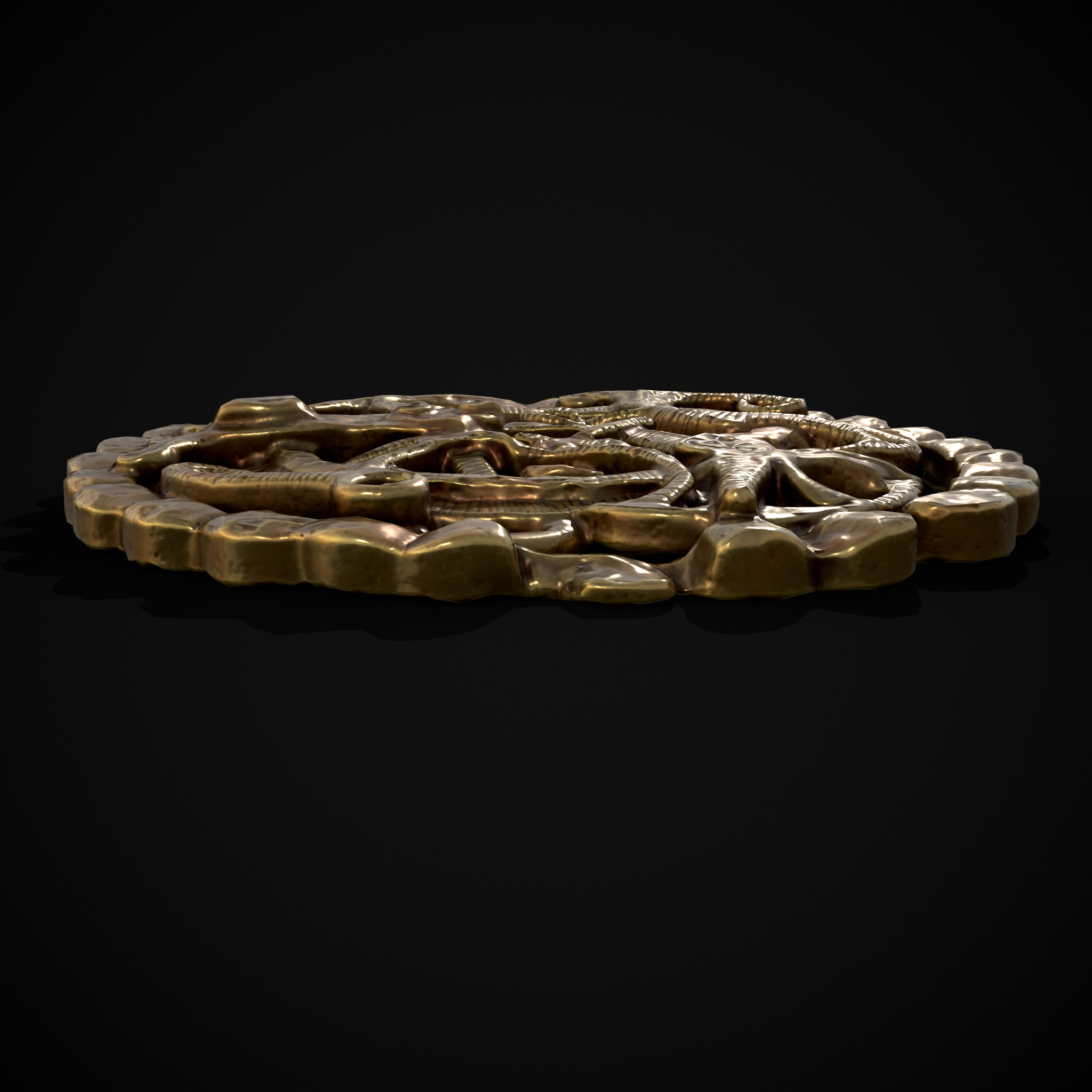 Anglo Saxon Medallion Low-poly 3D model_9