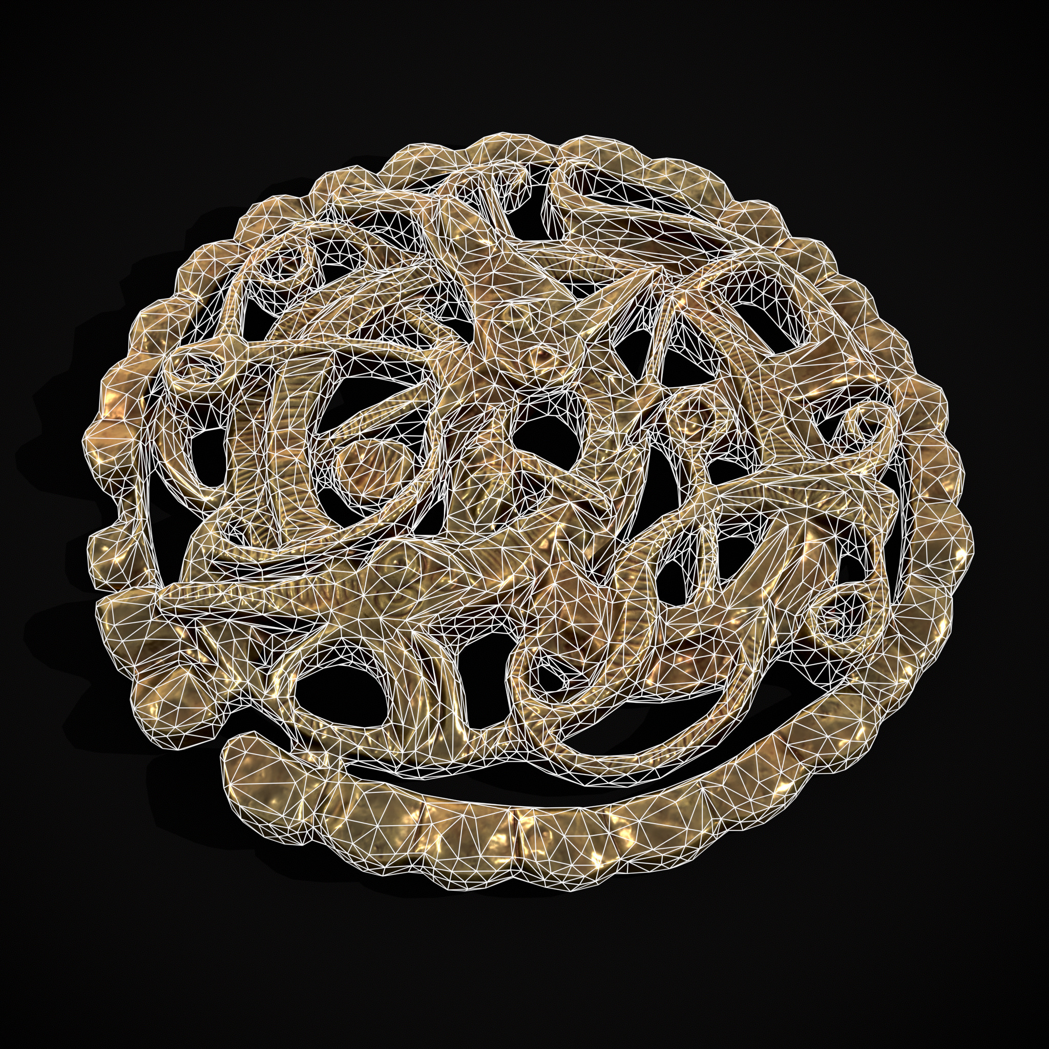 Anglo Saxon Medallion Low-poly 3D model_14