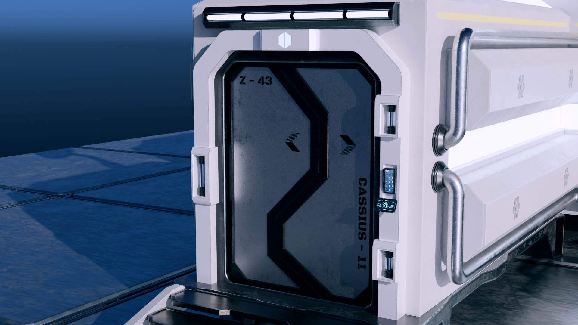 Sci-Fi Modular Space Base 3D model_2