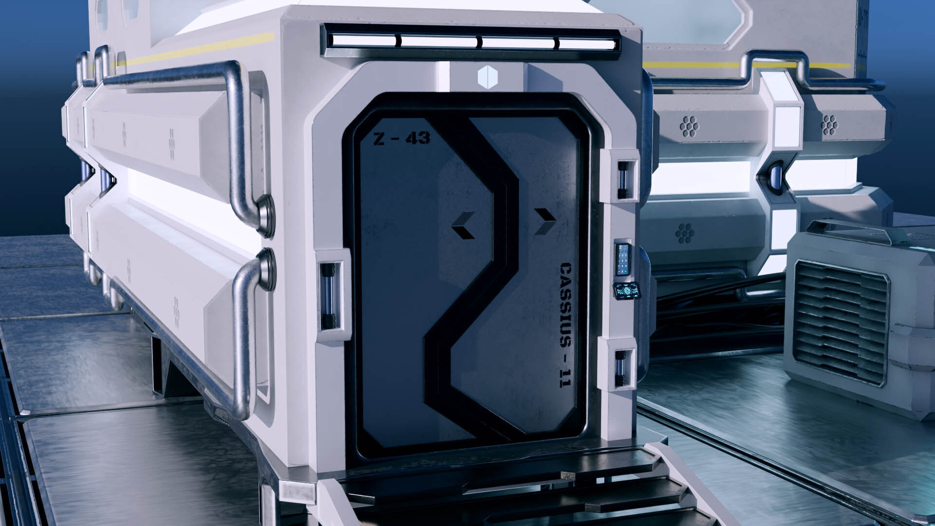 Sci-Fi Modular Space Base 3D model_3