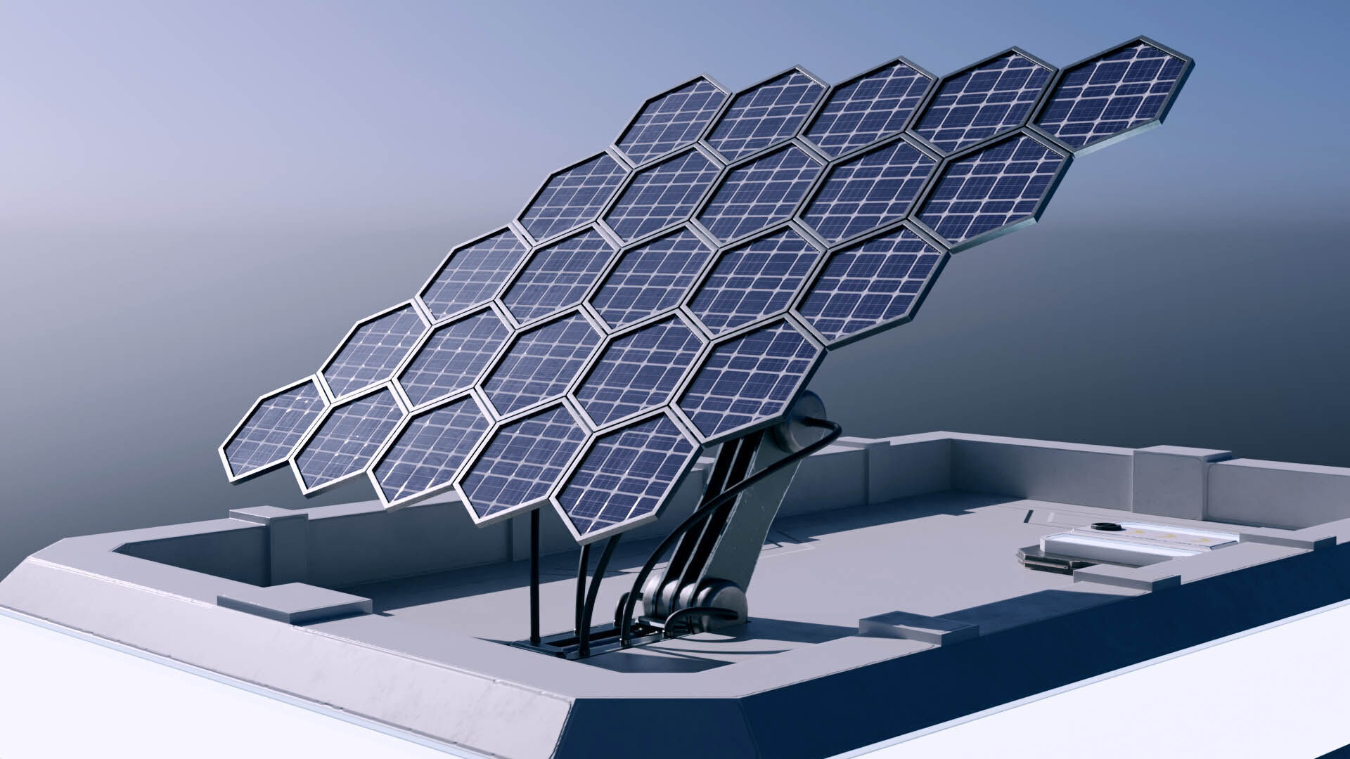 Sci-Fi Modular Space Base 3D model_6