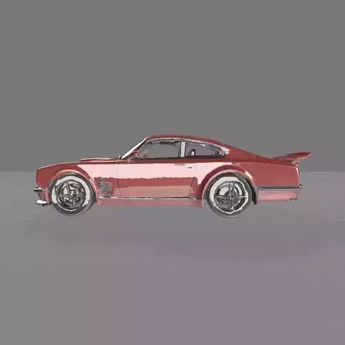 Classic Red Sports Car 3D Model Low-poly 3D model