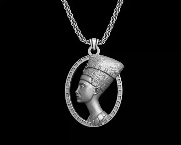 NEFERTITI PENDANT ARTIFACT ANCIENT EGYPT M04 3D print model