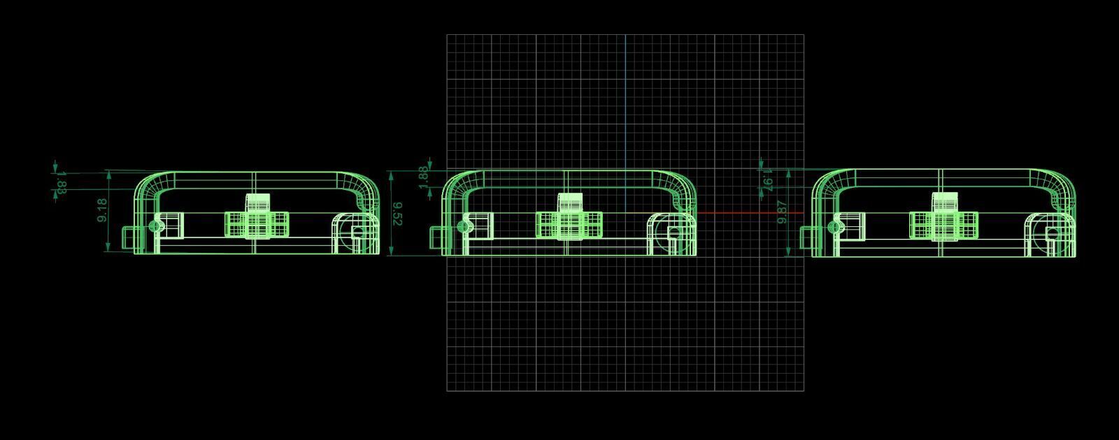 PACK Cuban Locks Curves Chains 26mm 27mm 28mm 3D print model_3