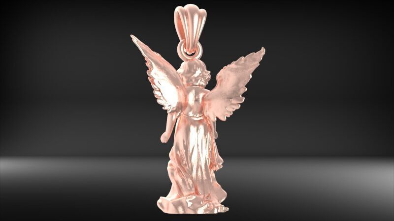 baby angel pendant necklace Charm bracelet Jewelry 3D print model_38