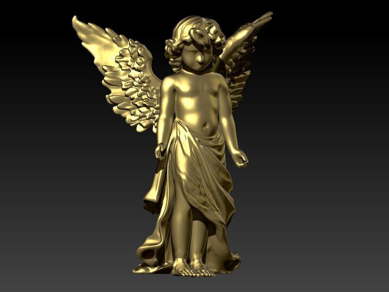 baby angel pendant necklace Charm bracelet Jewelry 3D print model_8