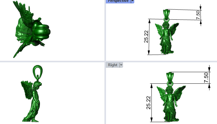 baby angel pendant necklace Charm bracelet Jewelry 3D print model_41