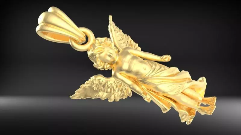 baby angel pendant necklace Charm bracelet Jewelry 3D print model_0