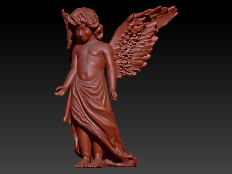 baby angel pendant necklace Charm bracelet Jewelry 3D print model_6